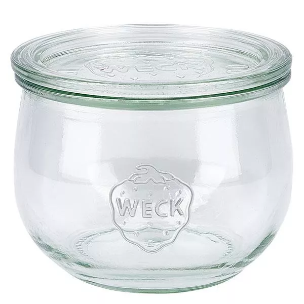 580ml tulpanburk med glaslock WECK RR100 580 ml WECK tulpanburk med glaslock RR100 konserveringsburk transparent med WECK-logotyp för konservering och förvaring
