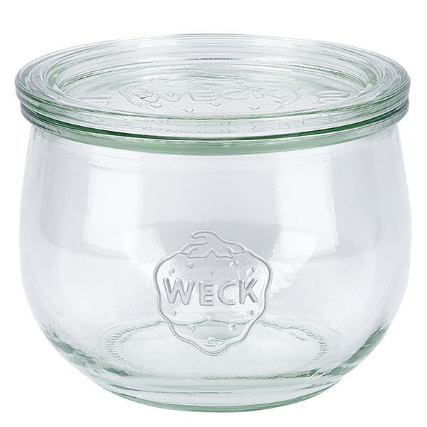 580ml tulpanburk med glaslock WECK RR100 580 ml WECK tulpanburk med glaslock RR100 konserveringsburk transparent med WECK-logotyp för konservering och förvaring