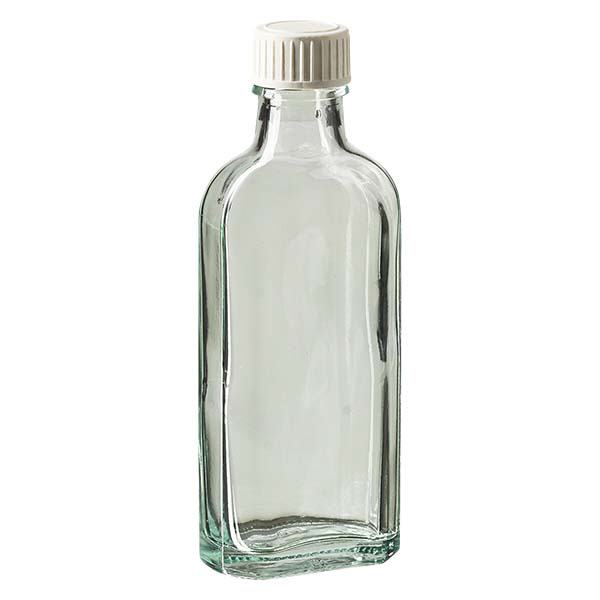 100 ml Meplat genomskinlig skruvkork med PE-skuminlägg 100 ml Meplat genomskinlig skruvkork med PE-skuminlägg