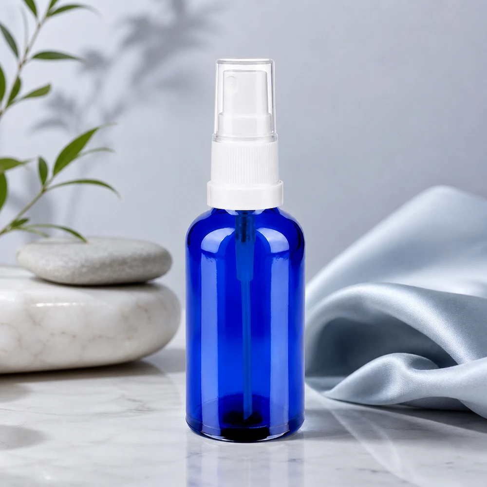 Högkvalitativ 50 ml glasflaska med spraytillsats för DIY-kosmetika och hemmagjorda vårdprodukter