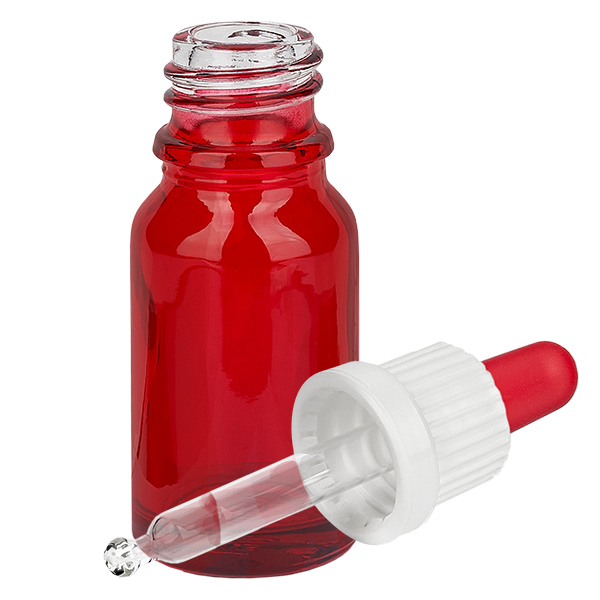 10 ml pipettflaska vit/röd med säkerhetsförslutning RedLine UT18/10 10 ml pipettflaska vit/röd med säkerhetsförslutning RedLine UT18/10