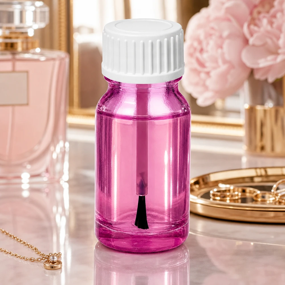 10ml borstflaska av transparent glas med vitt lock STD PurpleLine UT18/10