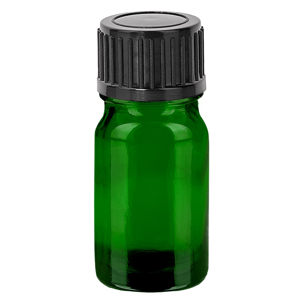 5ml flaska 11mm skruvkork svart standard GreenLine UT18/5