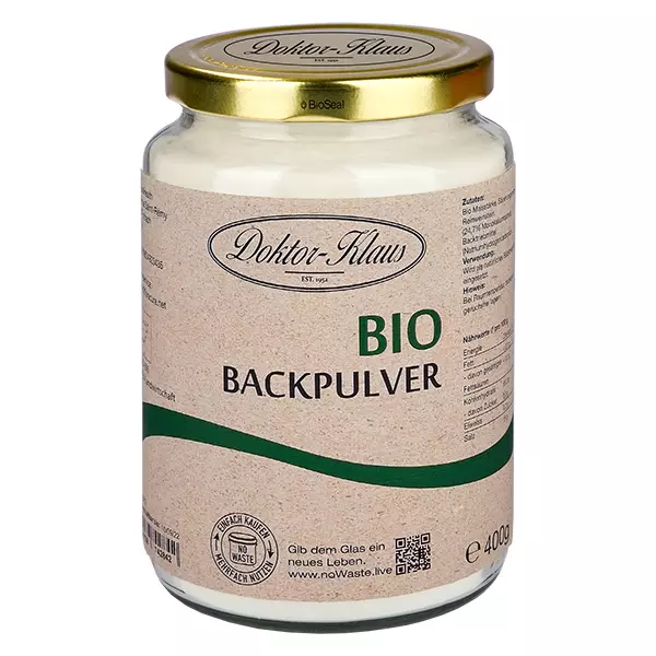 Bakpulver ekologiskt 400g Doktor-Klaus noWaste