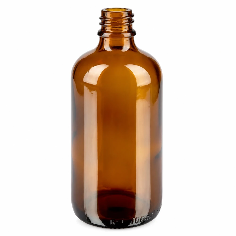 100ml Droppflaska 0.7mm vit med säkerhetsförslutning BrownLine UT18/100 100 ml apoteksflaska i bärnstensfärgat glas med dropplock för medicinska tillämpningar
