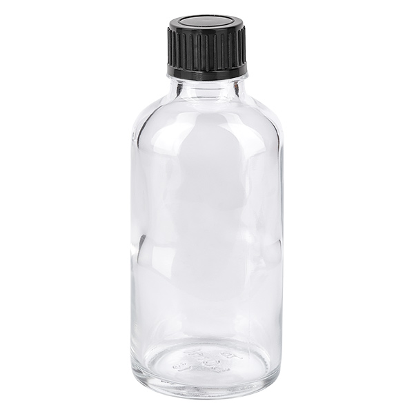 50ml flaska 11mm skruvkork svart Standard ClearLine UT18/50