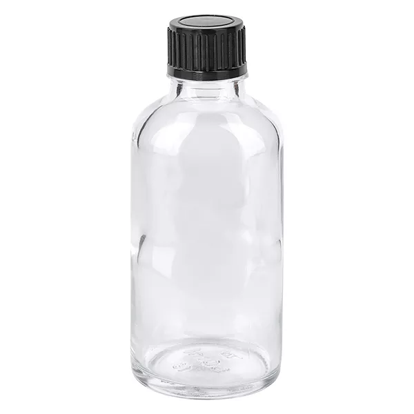 50ml flaska 11mm skruvkork svart Standard ClearLine UT18/50 50ml flaska 11mm skruvkork svart Standard ClearLine UT18/50
