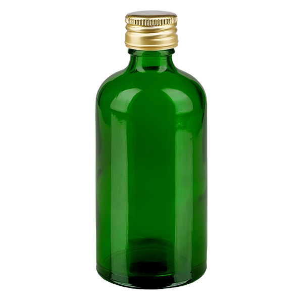 100ml flaska 11mm skruvkork Alu-Go. Standard GreenL. UT18/100