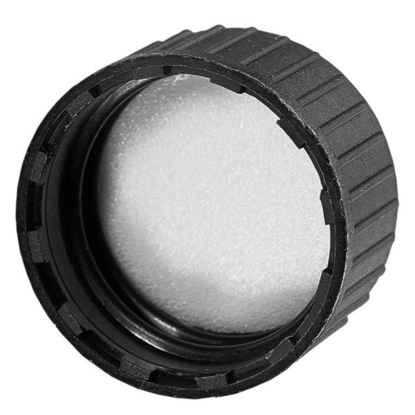 Skruvlock DIN22 svart med EPE-tätningsskiva