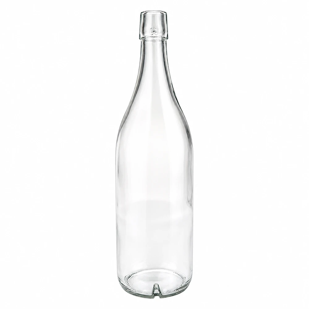1000ml glasflaska utan svängbar topp UNiTWIST 1000ml glasflaska UNiTWIST transparent utan skruvkork med swing top dryckesflaska tom