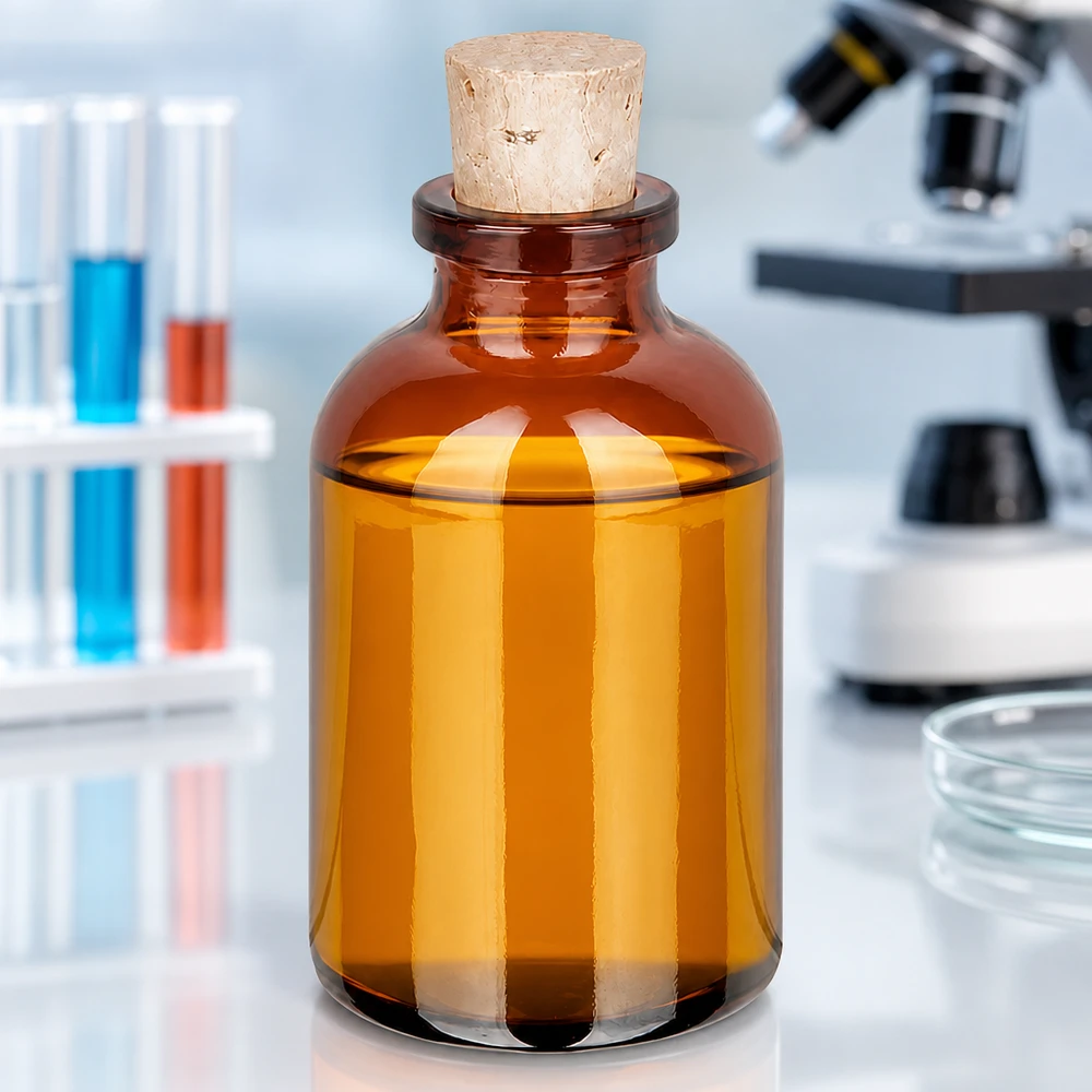 Bärnstensfärgad glasflaska 30ml med kork 11/14mm Kompakte Braunglasflasche 30ml mit Korken 11/14mm für Parfum und Hydrolate