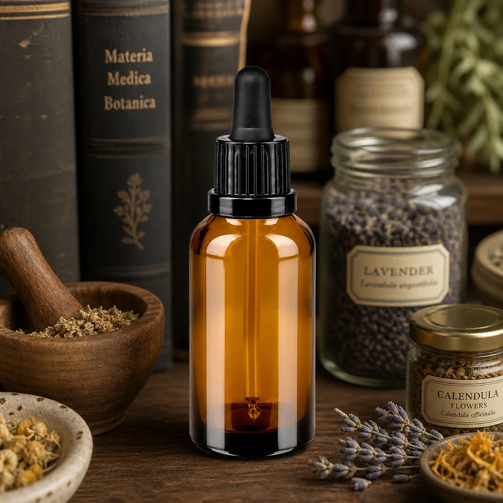 30 ml pipettflaska svart med tamperförslutning BrownLine UT18/30 30 ml pipettflaska med UT18-gänga och svart OV-lock för säker förvaring