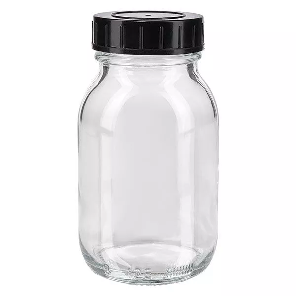 125 ml vidhalsad flaska i klarglas med skruvkork 125 ml vidhalsad flaska i klarglas med skruvkork