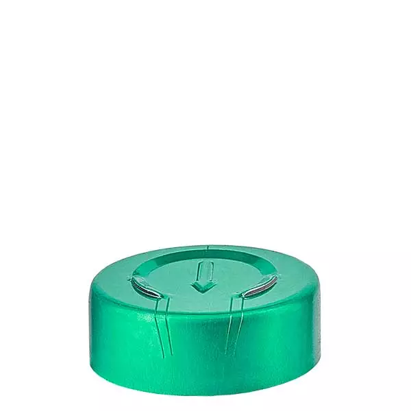 Flare cap 20,25 x 7,4 mm med full avrivning, grön