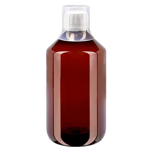 PET-flaska 500 ml med vit kapsyl med säkerhetsförslutning + mugg PET-flaska 500 ml med vit kapsyl med säkerhetsförslutning + mugg
