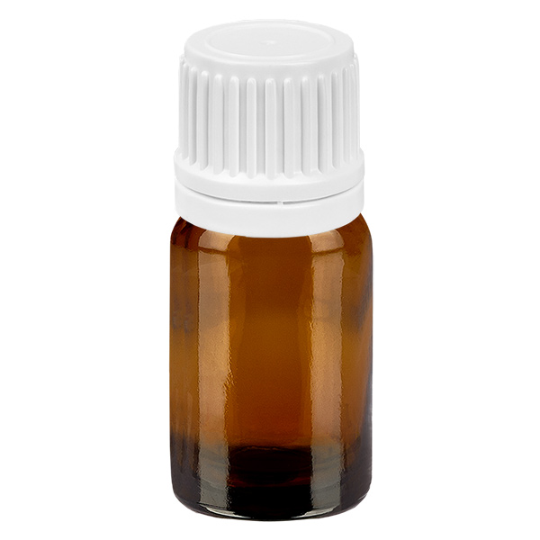 5ml Droppflaska 0.7mm vit med manipuleringssäkert lock BrownLine UT18/5