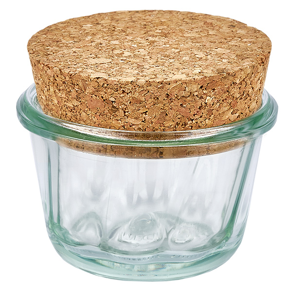 165ml Gugelhupf burk WECK RR80 med kork naturell 165ml Gugelhupf burk WECK RR80 med kork naturell