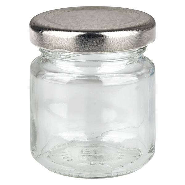 Rund burk 53 ml med lock BasicSeal silver UNiTWIST