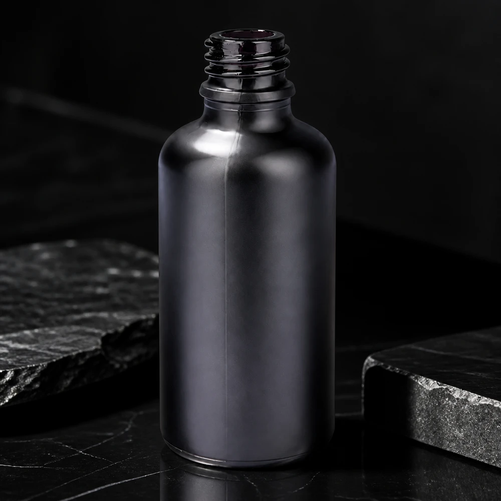 50 ml apoteksflaska BlackLine UT18/50 UNiTWIST med kompakt storlek för resor och när du är på språng