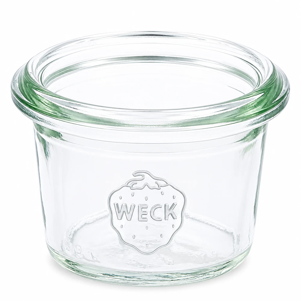 35 ml burk WECK RR40 WECK 35ml RR40 murarburk i klarglas med präglad logotyp för konservering och förvaring