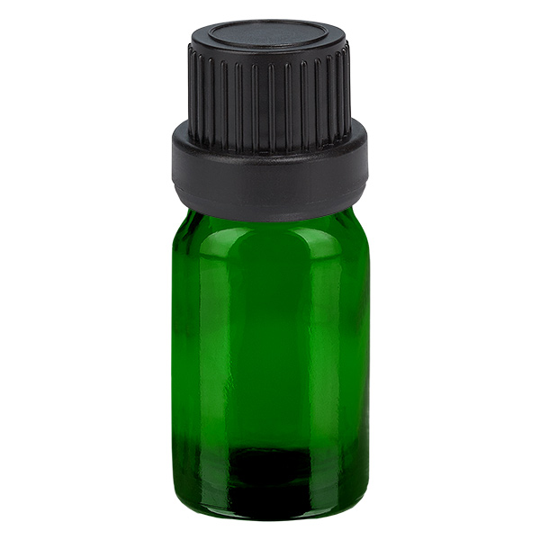 5ml Droppflaska 2mm svart med sabotagesäkert lock GreenLine UT18/5