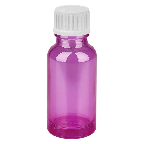 20ml droppflaska 0,9mm vit standard PurpleLine. UT18/20