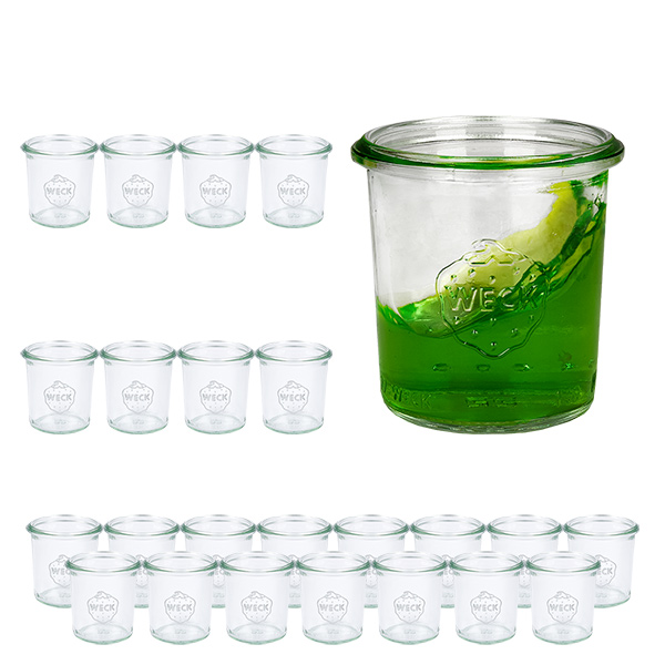 Set med 24 Weck-glasburkar, 140 ml