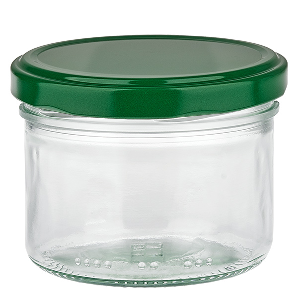 230 ml cylinderburk + BasicSeal-lock grön UT