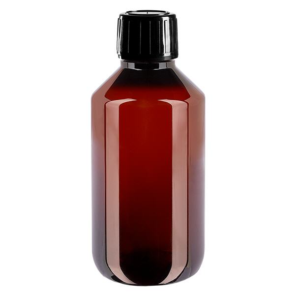 PET-flaska 200ml med svart spraylock och säkerhetsförslutning PET-flaska 200ml med svart spraylock och säkerhetsförslutning