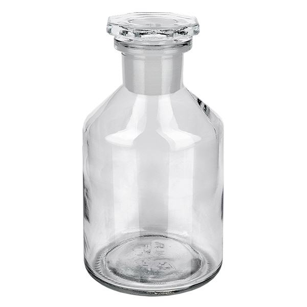 Steep neck-flaska 50ml klar glaspropp med smal hals Flaska med konisk hals, 50 ml, av klart glas med glaspropp för laboratoriebruk