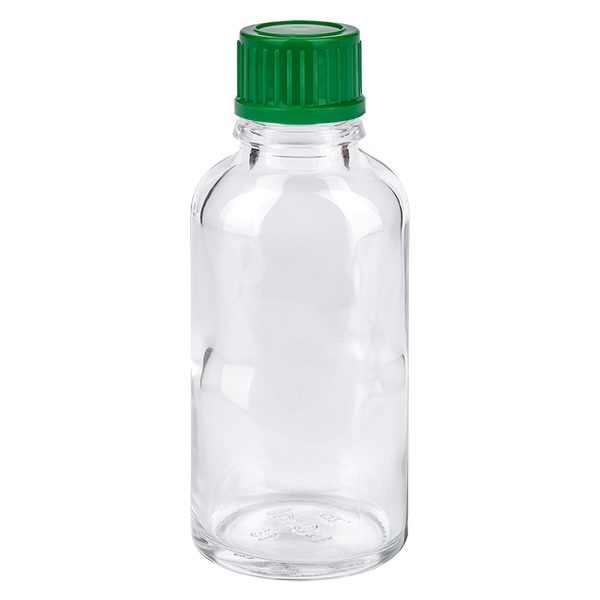 30ml flaska 11mm skruvkork grön standard ClearLine UT18/30