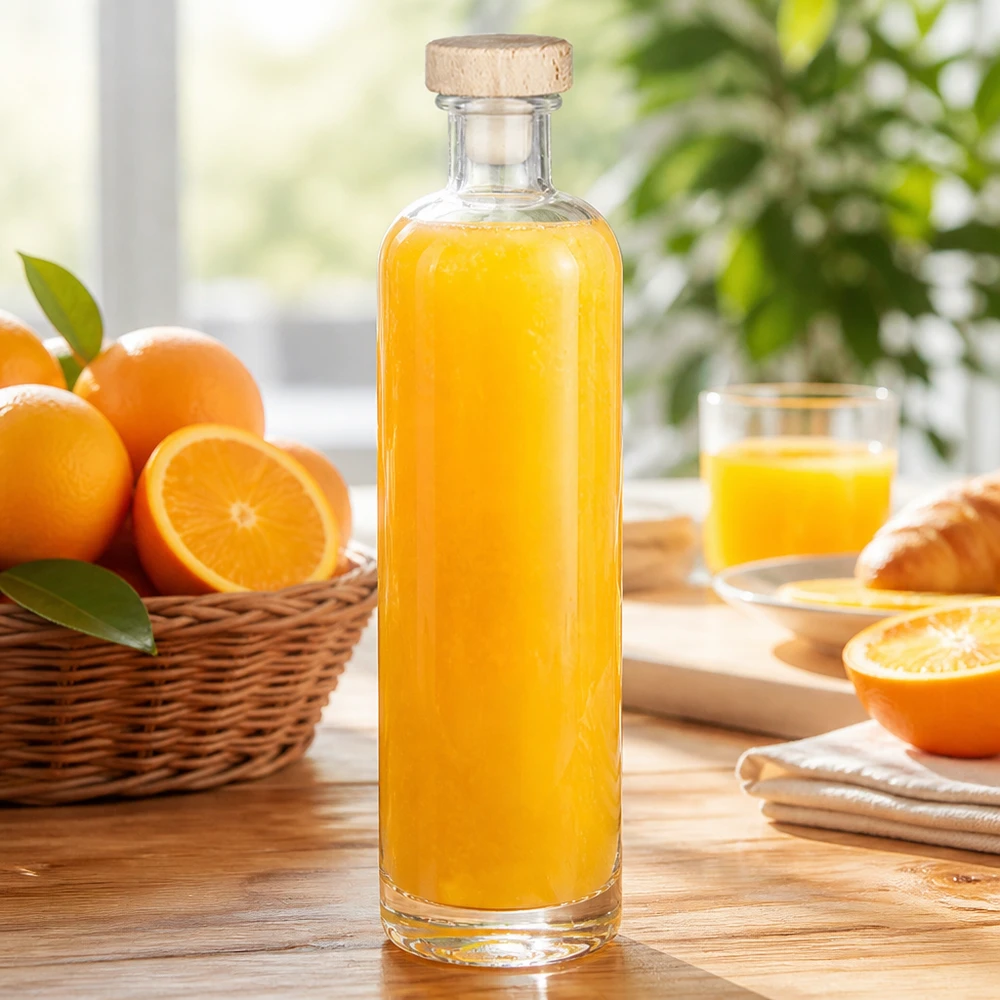 500 ml glasflaska Ella med kork med trähandtag UNiTWIST®