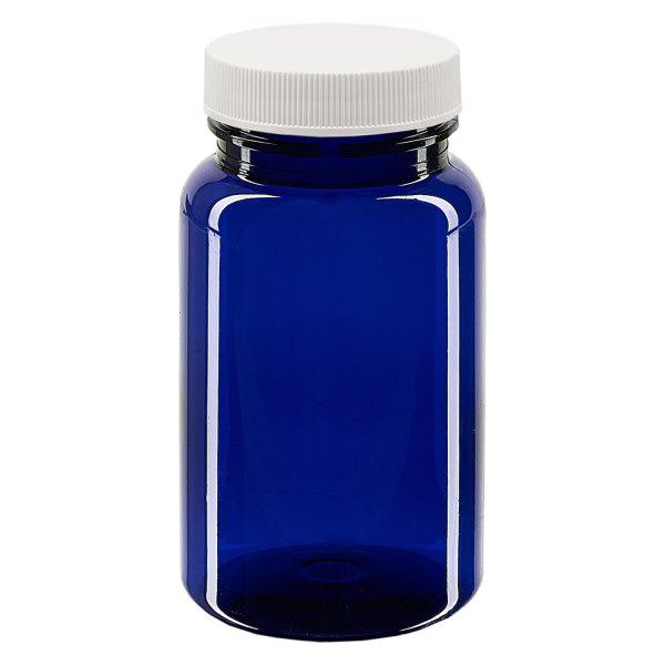 Petpacker 100ml koboltblå öppning 38mm inkl. lock Petpacker 100ml koboltblå öppning 38mm inkl. lock