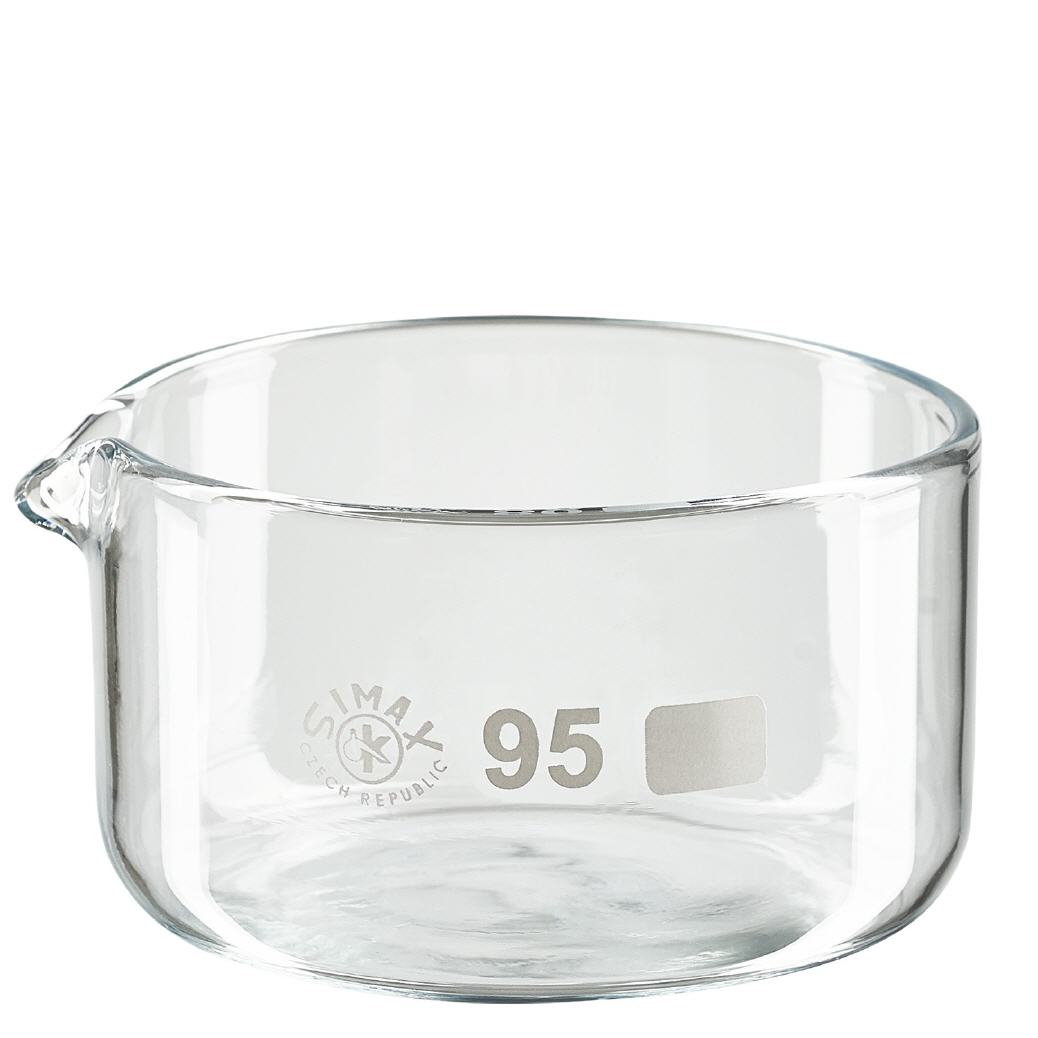300ml kristalliseringsskål med pip borosilikat ø95mm