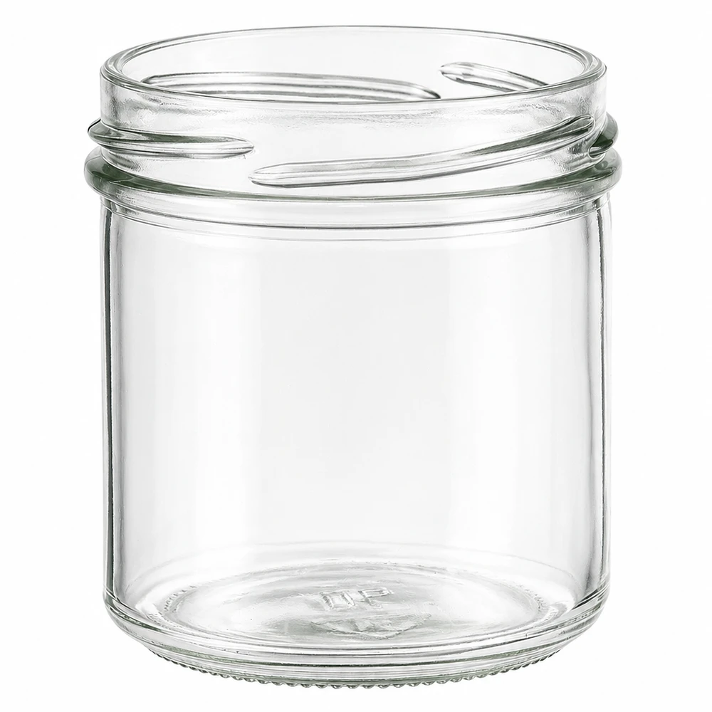 167ml Krossade glasögon utan lock (TO66) UNiTWIST Tomma UNiTWIST-glas 167ml TO66 av transparent glas för sylt och konserver