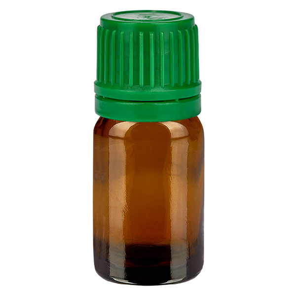 5ml flaska 11mm skruvkork grönt sabotagesäkert lock BrownLine UT18/5
