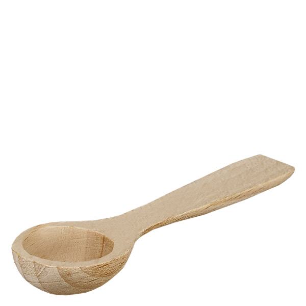 Träspade storlek S skedform - 77 mm lång Träskopa liten sked form 7,7cm naturligt bokträ kökstillbehör kryddor salt