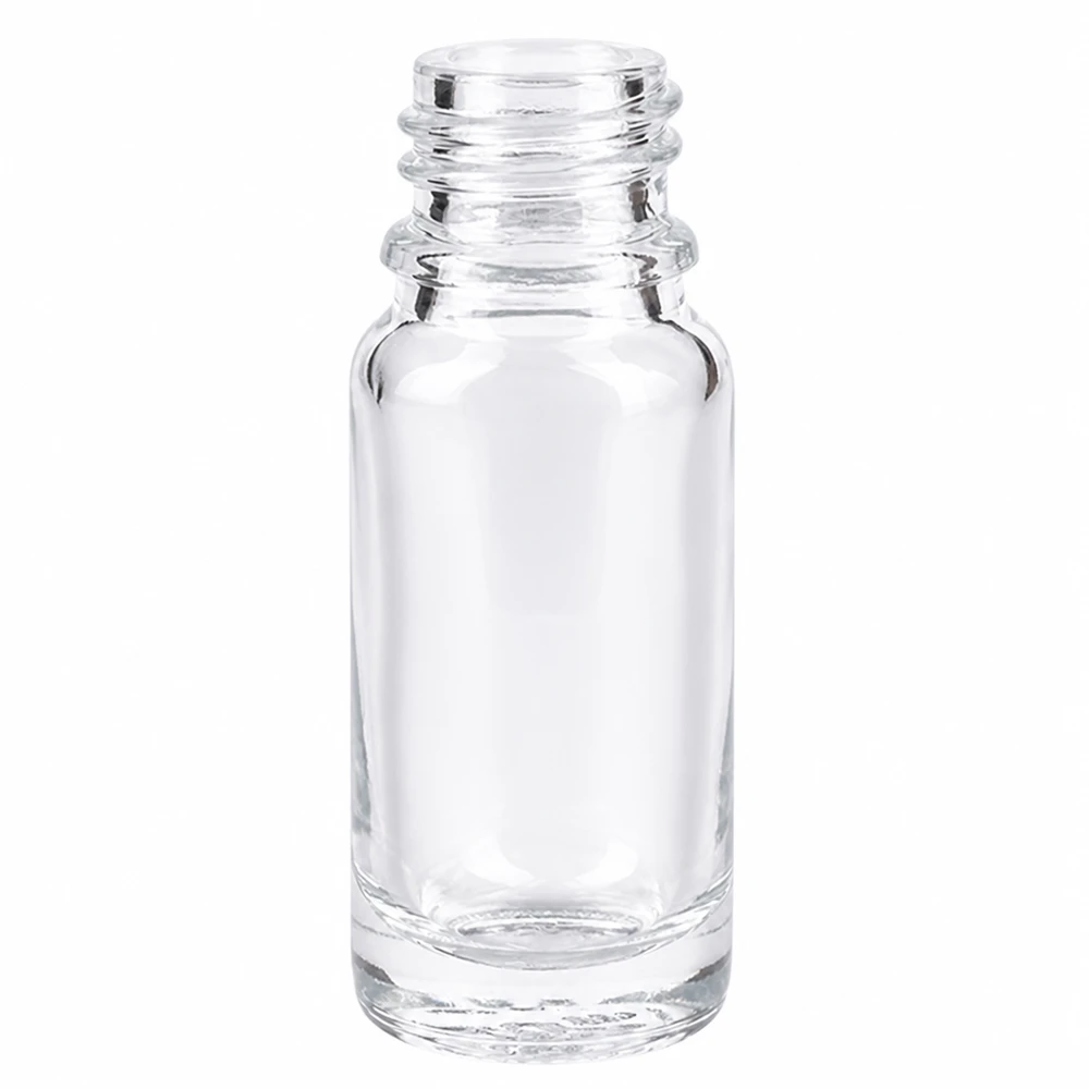 Flaska i klarglas 10ml DIN 18 10ml klar apoteksflaska ApoGlas tillverkad av högkvalitativt glas för läkemedel och droppar