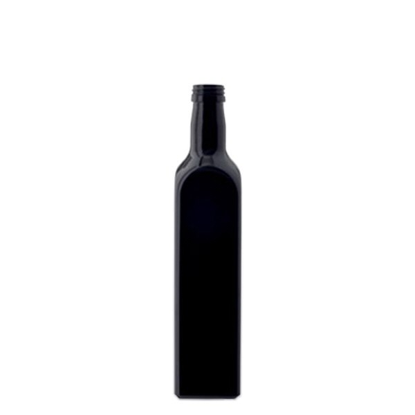 Oljeflaska i violett glas 500ml fyrkantig, UNI 31,5x24 Oljeflaska i violett glas 500ml fyrkantig, UNI 31,5x24