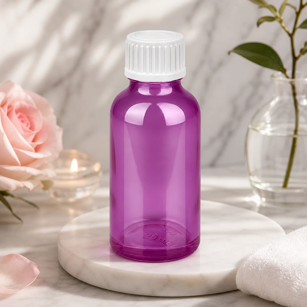 Praktisk 30 ml droppflaska i elegant violett färg för aromaterapi och DIY-kosmetika