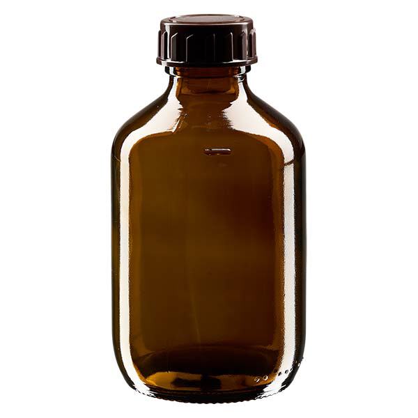200ml medicinflaska brun, med lock brun ApoGlas
