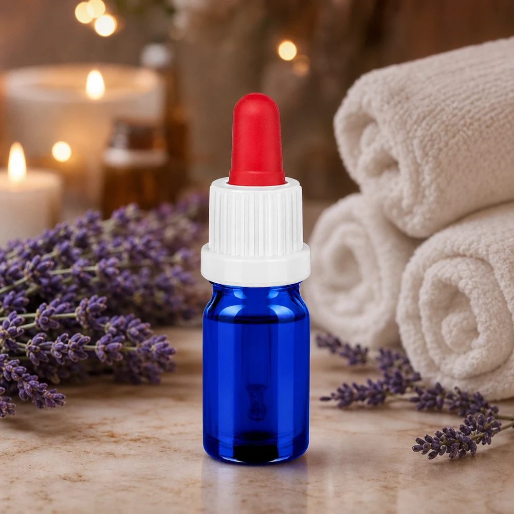 5ml pipettflaska vit/röd med säkerhetsförslutning BlueLine UT18/5 Professionell 5 ml pipettflaska BlueLine UT18/5 med UV-skydd genom blått glas för laboratorieapplikationer