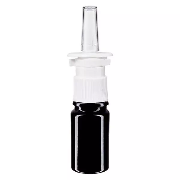 Apoteksflaska violett 5ml nasal atomiserare vit standard Apoteksflaska violett 5ml nasal atomiserare vit standard