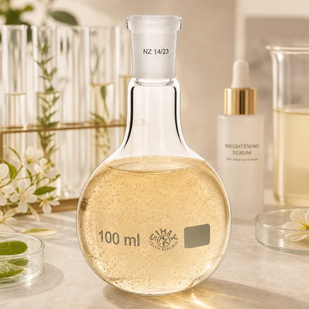 Höftkolv 100ml med standard slipad led (14/23) Rundkolv 100ml med guldinnehåll och standardslipad fog 14/23 för organisk kemi