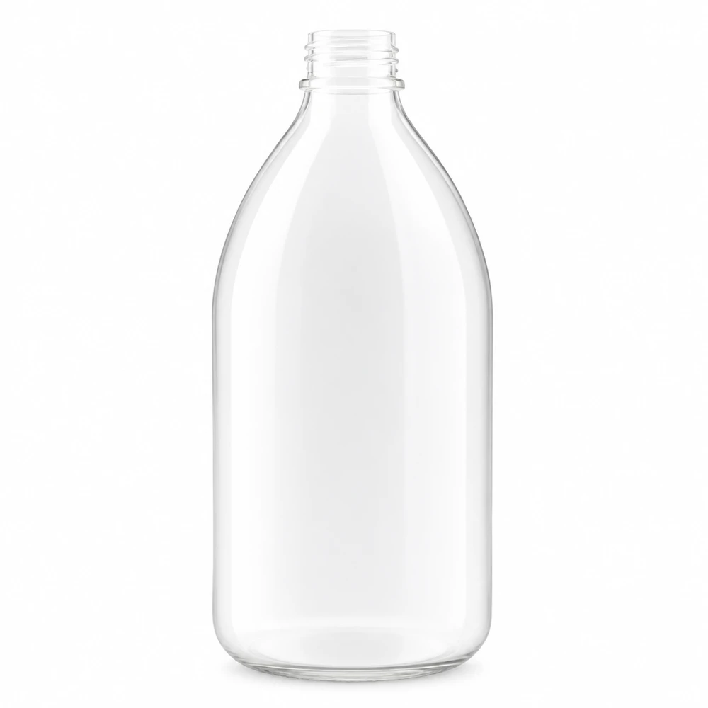 500ml laboratorieflaska med smal hals utan lock 500 ml laboratorieflaska med smal hals i klart glas utan lock, avsedd för laboratorie- och forskningsbruk