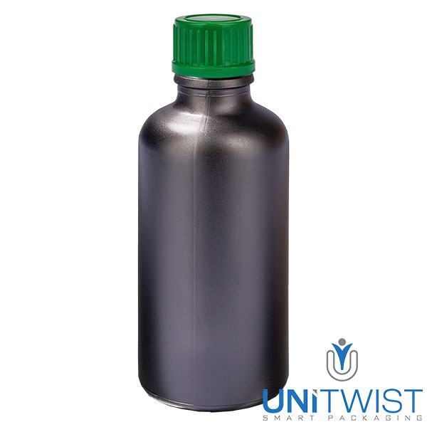 50 ml flaska 11mm skruvkork grön standard BlackLine UT18/50 50 ml flaska 11mm skruvkork grön standard BlackLine UT18/50