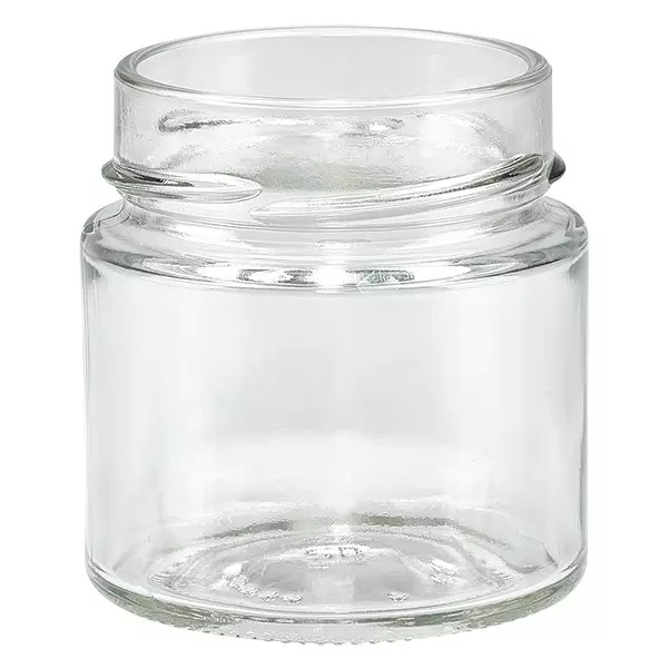 Glasburk 135ml klar, utan lock, tråd TO58deep Glasburk 135ml klar, utan lock, tråd TO58deep