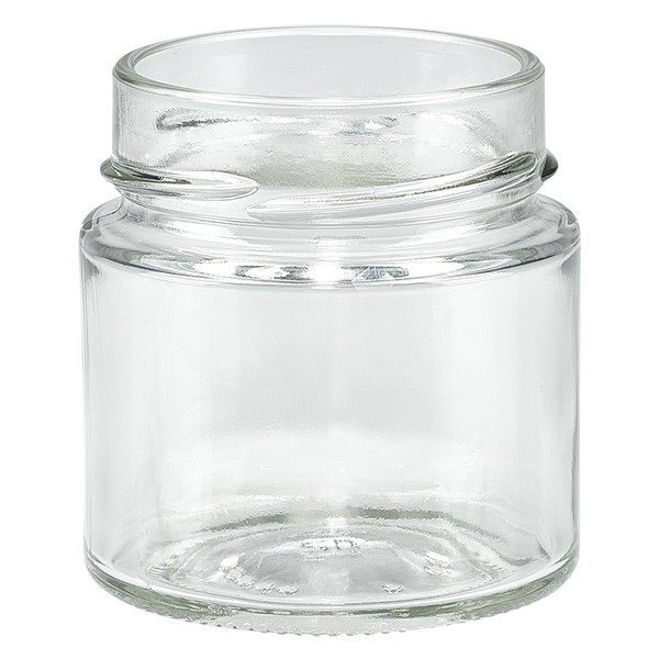 Glasburk 135ml klar, utan lock, tråd TO58deep Glasburk 135ml klar, utan lock, tråd TO58deep