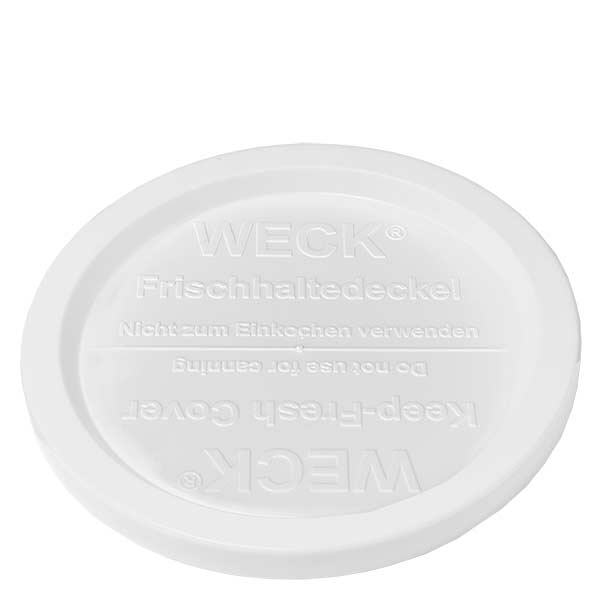 370 ml burk med lock som håller in färskheten, WECK RR100 WECK Freshness-lock vitt för 370 ml RR100-glas Ersättningslock med reliefprägling och tätningsring