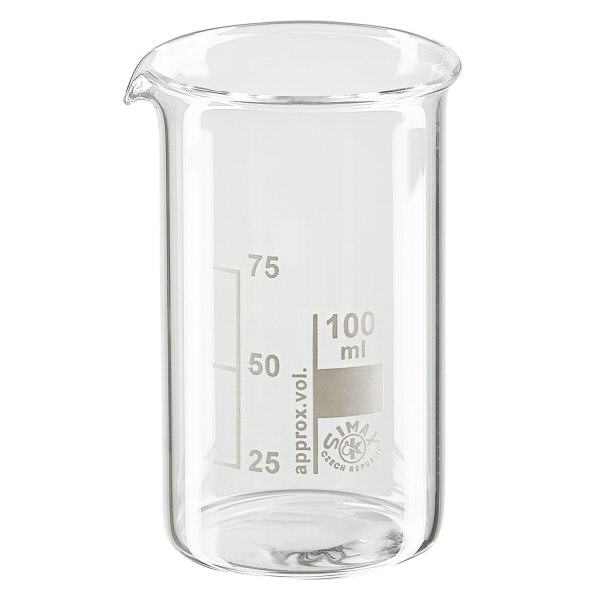 Bägare 100ml borosilikatglas, hög form
